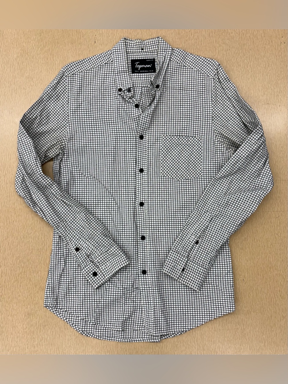 Topman checkered button down shirt